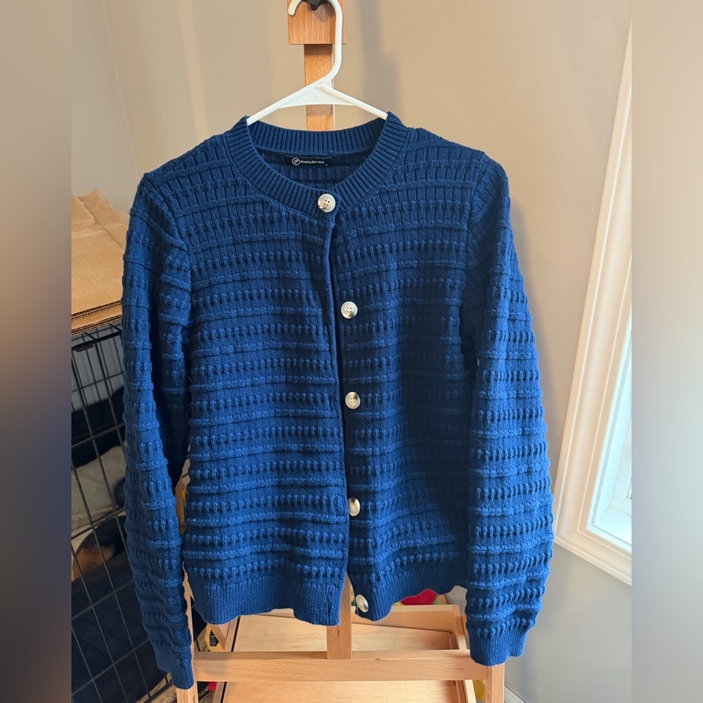 Elegant Navy Women's Cardigan